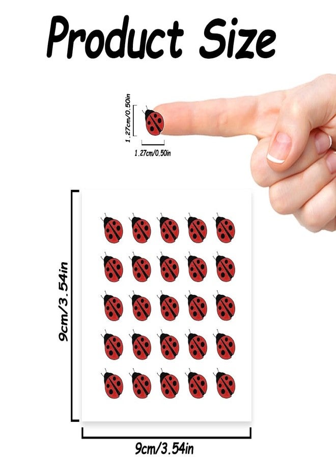 AHANDMAKER 500Pcs Ladybug Planner Stickers, 0.5x0.5 Inch Self-Adhesive Ladybird Scrapbook Paper, Insect Stickers Decals for Scrapbooking Planner Calendar DIY Crafts Album Party Decor Gift Bag Seal - Image 2
