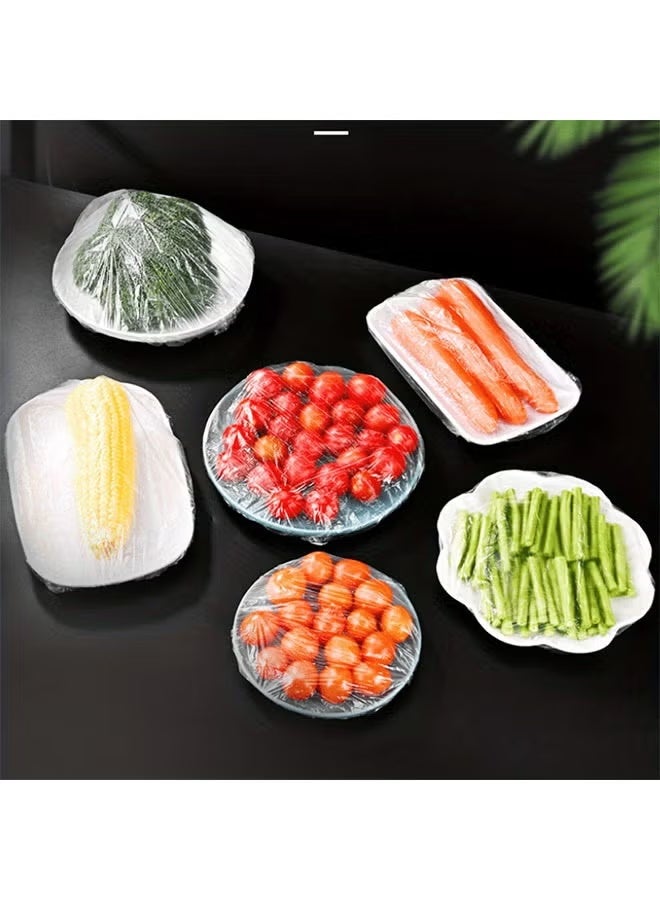 100 قطعة من غطاء التغليف البلاستيكي - تغطي الأوعية/الأطباق من 4 إلى 9 بوصات مناسبة لجميع أدوات المطبخ - متعددة الأغراض - Image 3