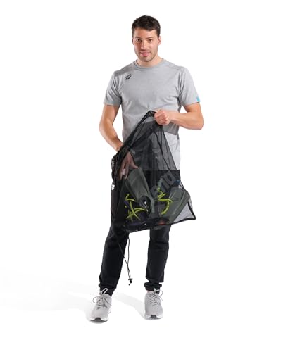 ARENA One Go Pool Gear Sack Swim Mesh Bag Drawstring Satchel for Swim Accessories Quick Dry Polyester Equipment Tote for Swim Team Practice Black 40 Liters - Image 3