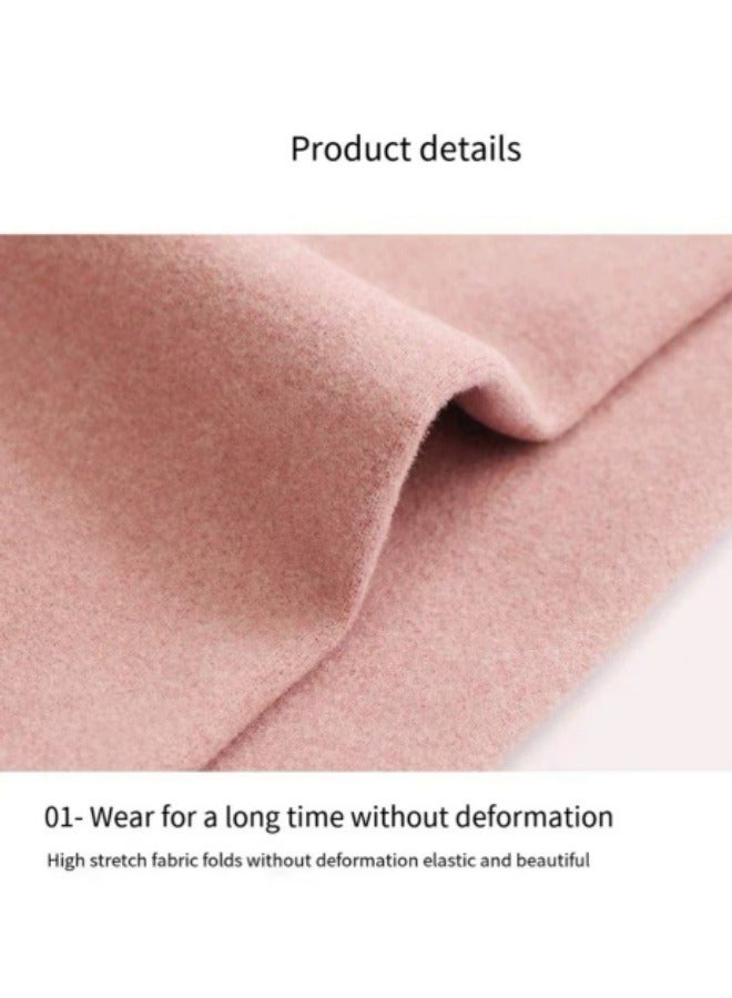 قفازات دافئة لفصل الخريف والشتاء، قفازات بدون أصابع تعمل باللمس بنصف أصابع، لون أسود - Image 4