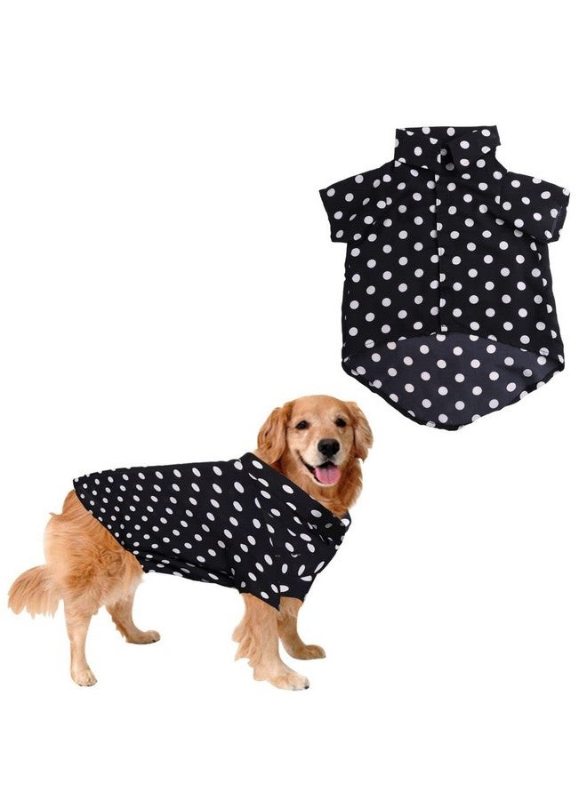 Sage Square Crazy Printed Dog Shirt, Trending Dog, Shirt Ultra Soft & Light Weight, Comfortable & Breathable Dog Apparel, Trendy Outfit (Polka Black) (Large - 22Inch) - Image 1