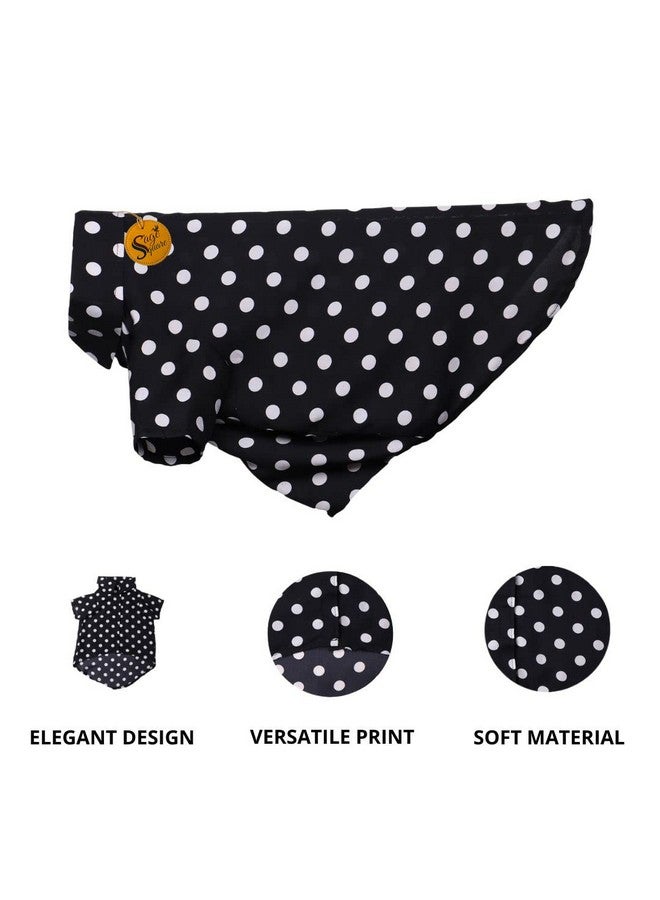 Sage Square Crazy Printed Dog Shirt, Trending Dog, Shirt Ultra Soft & Light Weight, Comfortable & Breathable Dog Apparel, Trendy Outfit (Polka Black) (Large - 22Inch) - Image 2