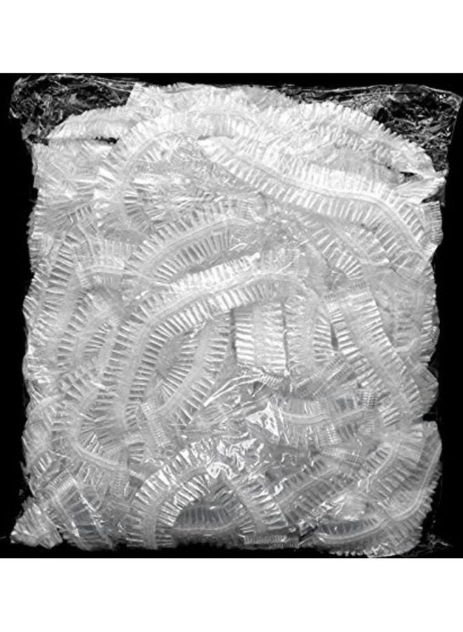 200pcs Disposable Shower Caps-Multi-Purpose Thickening Elastic Bath Cap Plastic Waterproof Clear Shower Cap Bath Shower Caps Women Spa,Men Hair Caps,Home Use,Hotel and Hair Salon, Travel  - Image 1