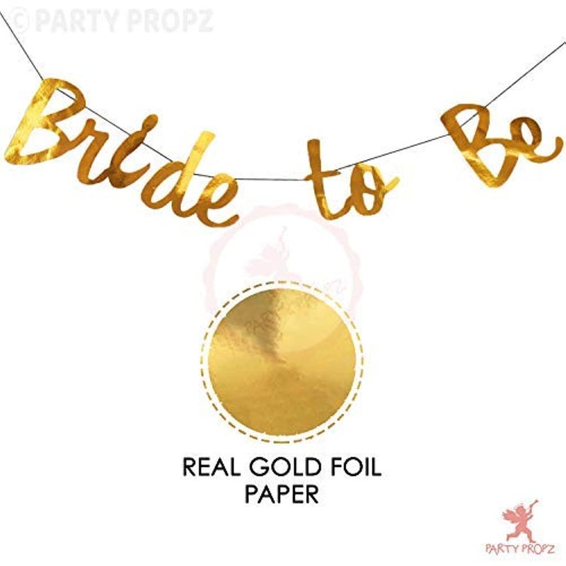 Party Propz Party Propz Rose Gold Bride To Be Banner 1 Pc Bachelorette Party Decoration Bride To Be Decoration Set Combo Bridal Shower Decorations Kit Bachelorette Party Decorations For Bride - Image 1