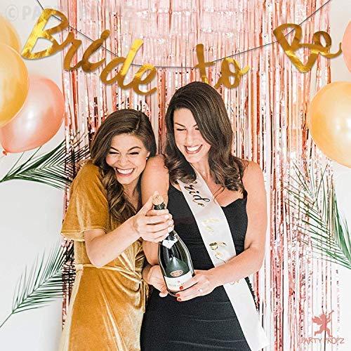 Party Propz Party Propz Rose Gold Bride To Be Banner 1 Pc Bachelorette Party Decoration Bride To Be Decoration Set Combo Bridal Shower Decorations Kit Bachelorette Party Decorations For Bride - Image 5