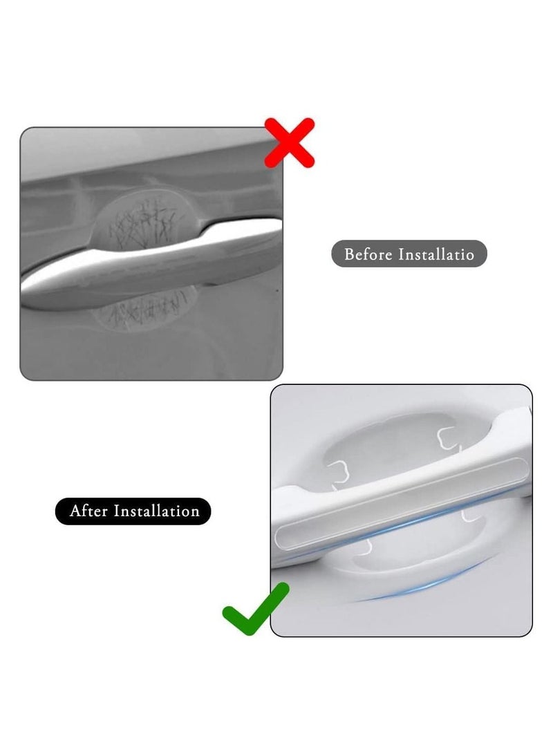 Generic Anti-Scratch Adhesive Sticker for Door Handle and Car, Transparent Adhesive Sticker with Protective Coating, Set of 8 Scratch-Resistant Stickers with Printed Design Made by Up to Date Egypt, 012221438 - Image 3