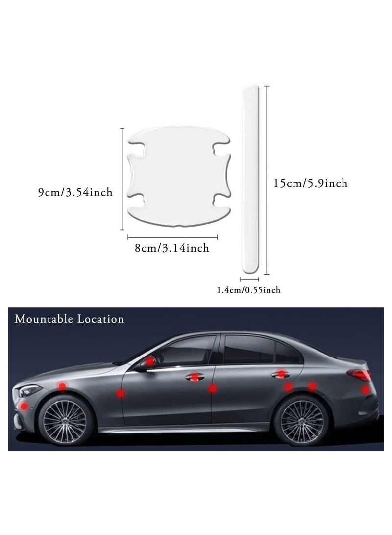 Generic Anti-Scratch Adhesive Sticker for Door Handle and Car, Transparent Adhesive Sticker with Protective Coating, Set of 8 Scratch-Resistant Stickers with Printed Design Made by Up to Date Egypt, 012221438 - Image 5
