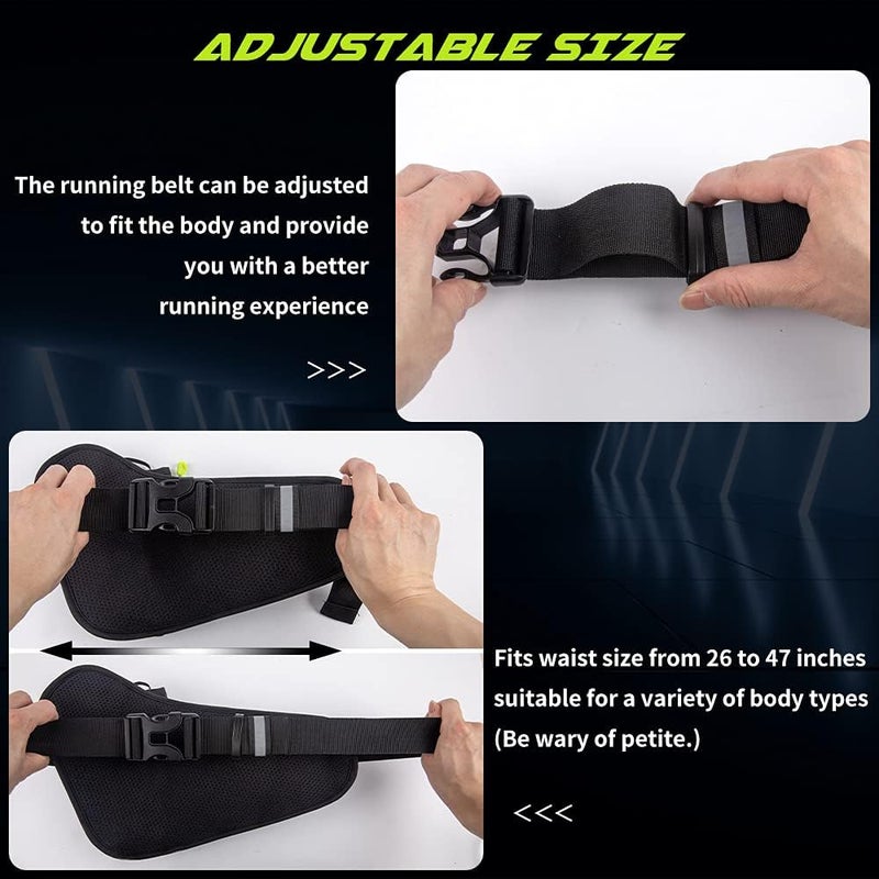 Labeol Waist Pack, Waterproof Hydration Belt with Water Bottle Holder, Adjustable Fanny Pack for Running, Hiking, Walking, Cycling, Black - Image 4