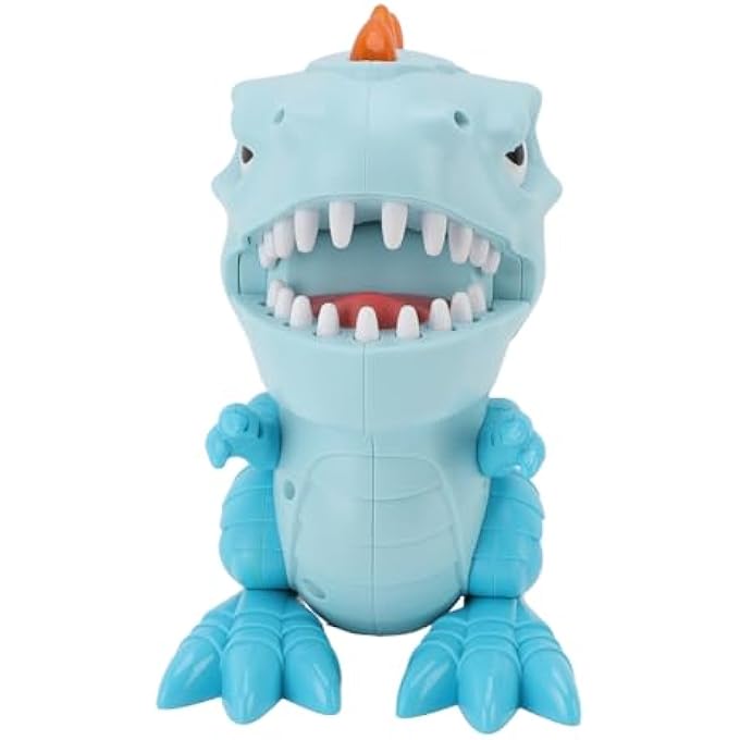 RIZGHWOY Dinosaur Finger Biting Toy, Teeth Game, Sound Effect, Interactive Anxiety Relief Toy for Kids, Soft and Safe Plastic Material (Blue) - Image 5