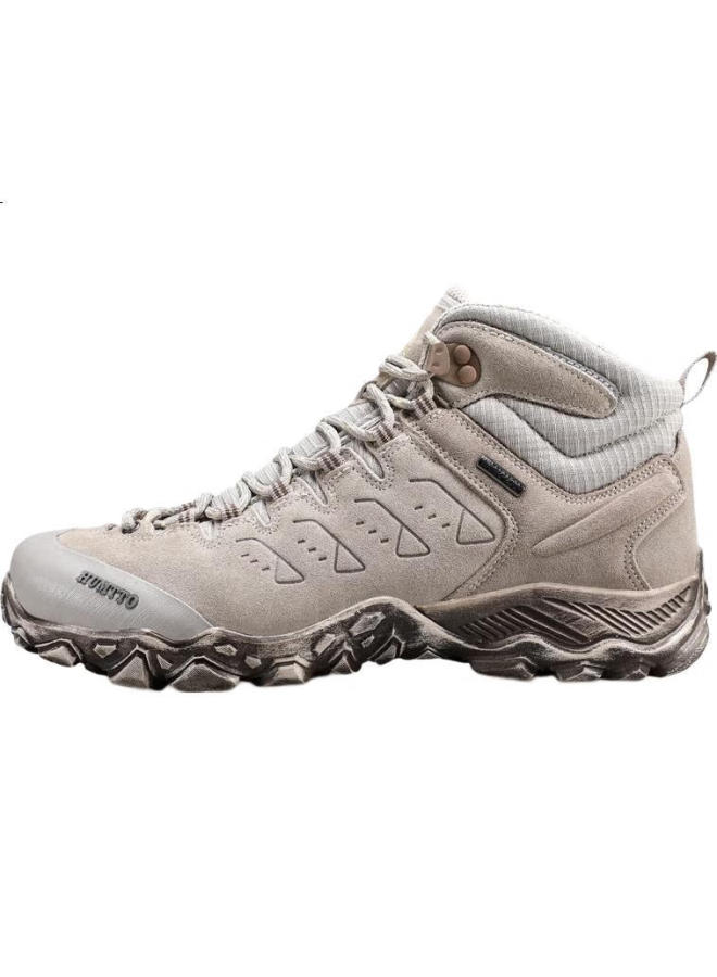 HUMTTO High-Top Hiking Shoes Comfortable Shock Absorption Outdoor Men'S Hiking Shoes Travel Off-Road Climbing Shoes Wind Sand Yellow 40 - Image 3