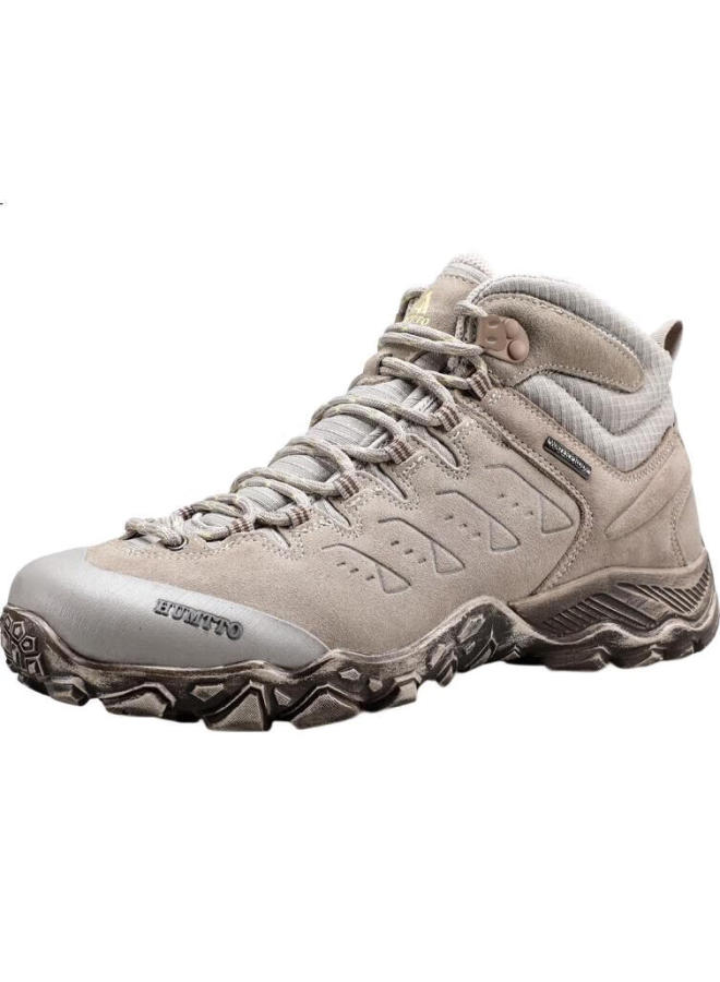 HUMTTO High-Top Hiking Shoes Comfortable Shock Absorption Outdoor Men'S Hiking Shoes Travel Off-Road Climbing Shoes Wind Sand Yellow 40 - Image 1