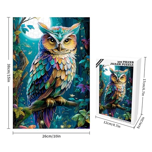 Artinhand Great Jigsaw Puzzles for Adults 300 Pieces Mystical Owl Puzzles for Adults Toys Gift Family Decoration Kids Puzzle - Image 5