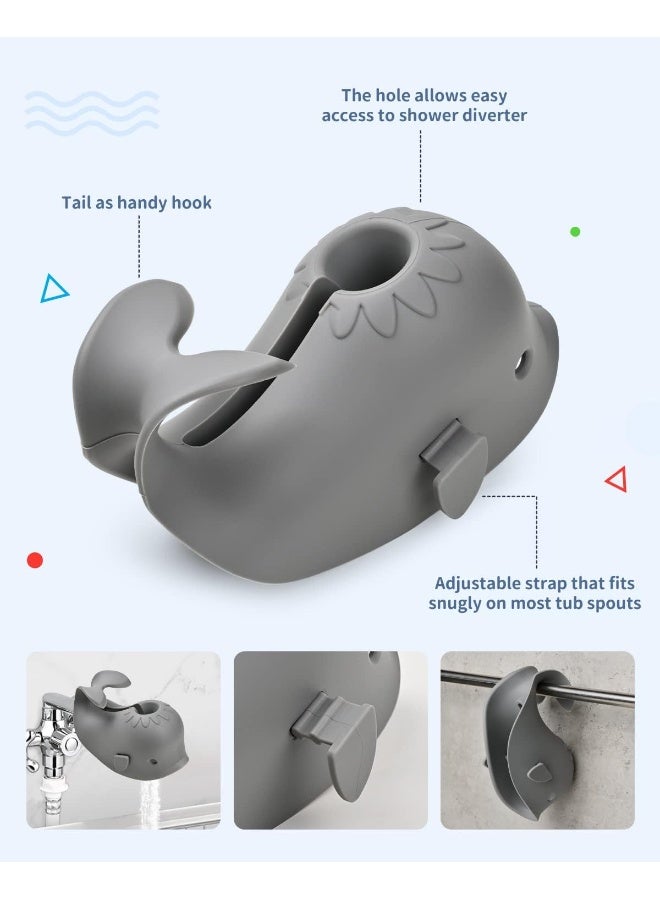 Mandoo Faucet Cover Bathtub Baby, Bath spout Cover for Bathtub Grey - Image 3