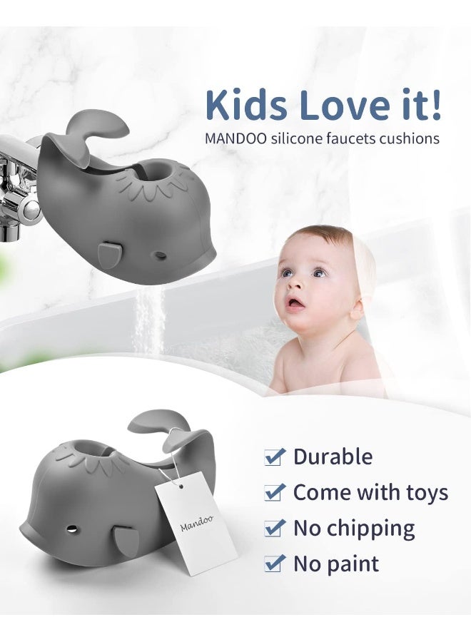 Mandoo Faucet Cover Bathtub Baby, Bath spout Cover for Bathtub Grey - Image 5