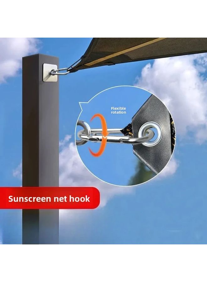 قطعتان من خطافات الفولاذ المقاوم للصدأ القوية اللاصقة للتعليق الخالي من التلف للملابس الخارجية والستائر - Image 5