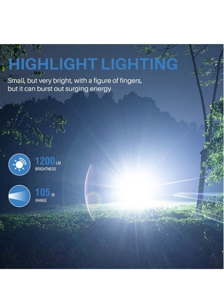 BORUIT V15 LED Keychain EDC Fluorescence Flashlight Clip Warm Work Light Type-C Rechargeable Torch Magnet Camping Pocket Lantern (Black)  - Image 4