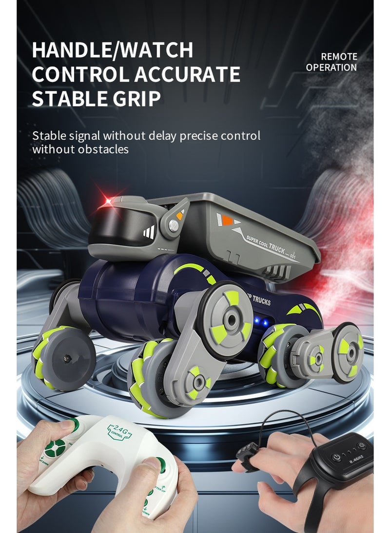 Beauenty Smart Robot RC Car | 360° Spin Transform 4WD Stunt Robot Toy | Gesture-Sensing Light  Music Kids Car - Image 4