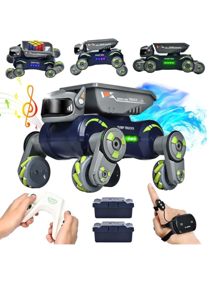 Beauenty Smart Robot RC Car | 360° Spin Transform 4WD Stunt Robot Toy | Gesture-Sensing Light  Music Kids Car - Image 1