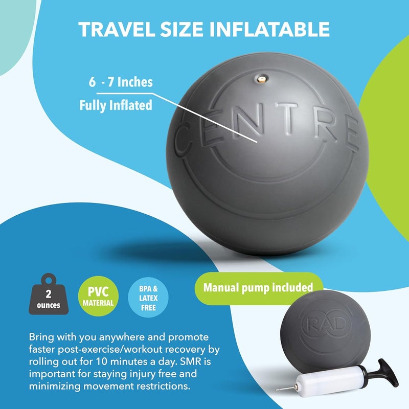 RAD Centre  Soft Yoga Deep Tissue Massage Ball  Myofascial Release Ball for Abdominal Psoas Neck  Stomach Massage  Trigger Point  Mobility Therapy - Image 5