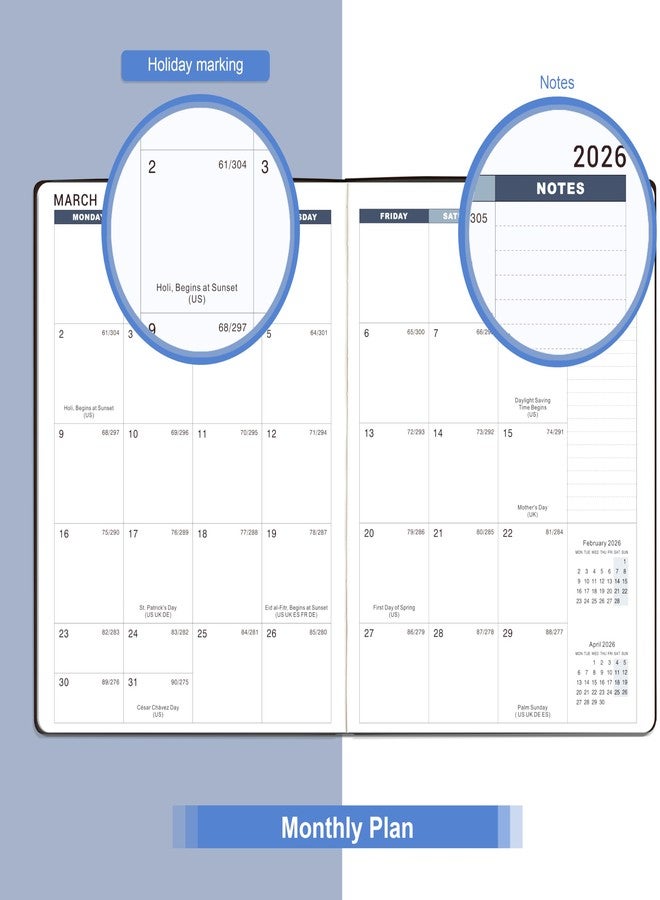 Poluma 2026 Weekly Appointment Book & Planner - Daily Hourly Planner 2026 with 15-Minute Interval, January 2026 - December 2026, 8.5" x 11", Achieve Your Goals & Improve Productivity - Black - Image 3