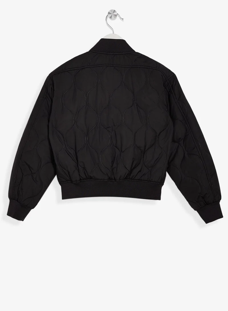 Calvin Klein Jeans Youth Logo Quilted Bomber Jacket