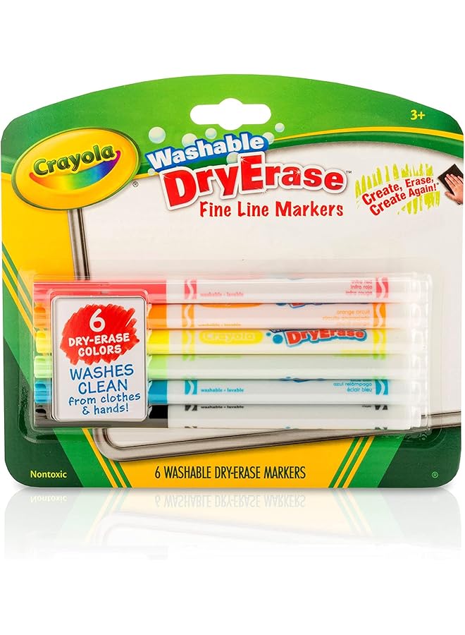 Crayola 6 Ct. Dry Erase Fine Line Washable Markers - Image 1