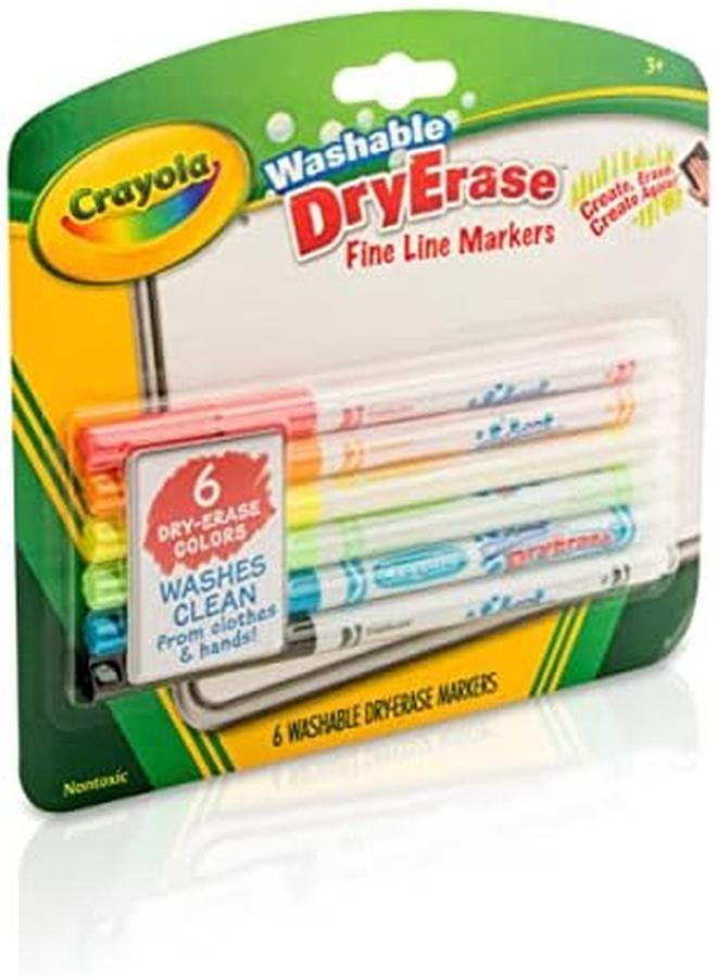 Crayola 6 Ct. Dry Erase Fine Line Washable Markers - Image 3