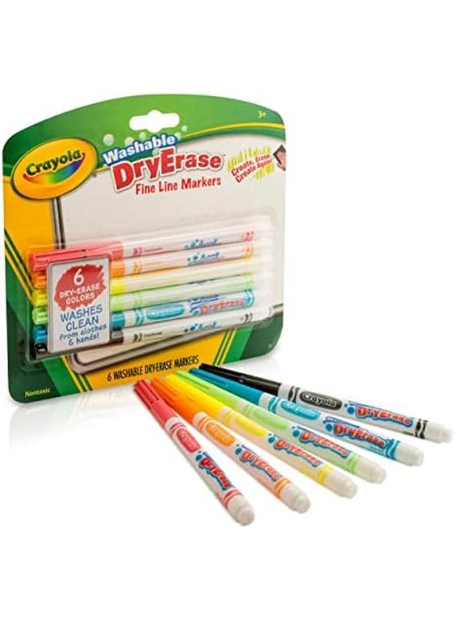 Crayola 6 Ct. Dry Erase Fine Line Washable Markers - Image 2