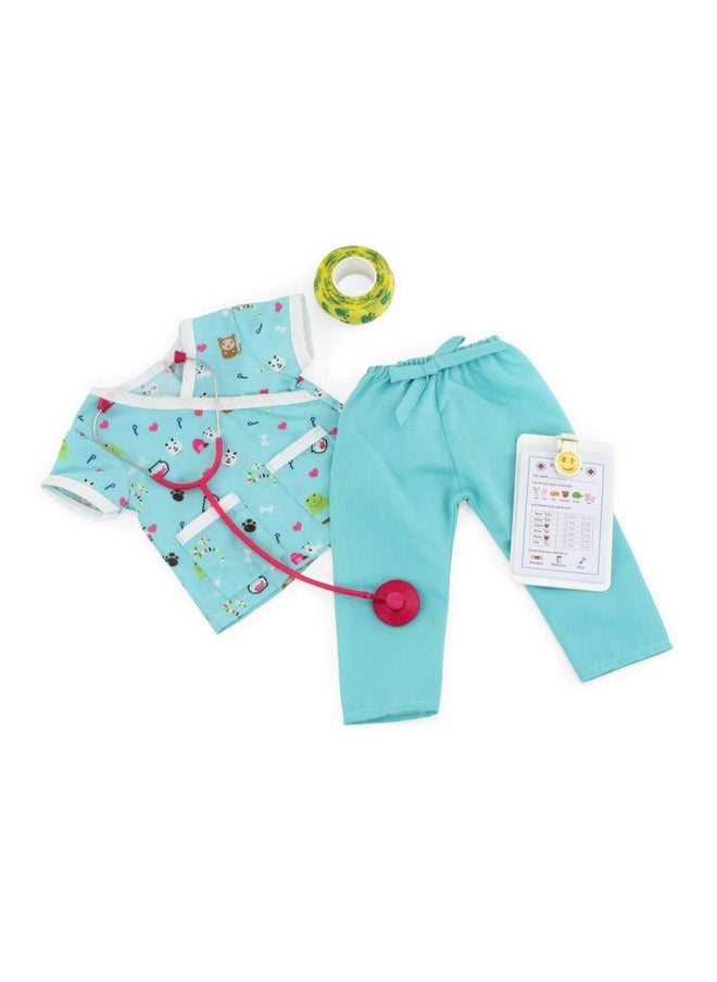 Emily Rose 18 Inch Doll Clothes 6 Pc Doctor Veterinarian Vet Nurse 18 Doll Scrubs & Accessories Set Including Stethoscope Mom'S Choice Award Winner!  - Image 3