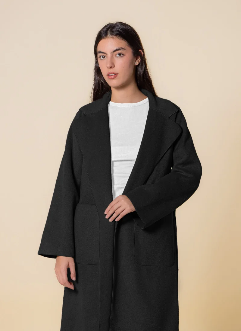 SHAPES DETAILED WOOL BLEND COAT
