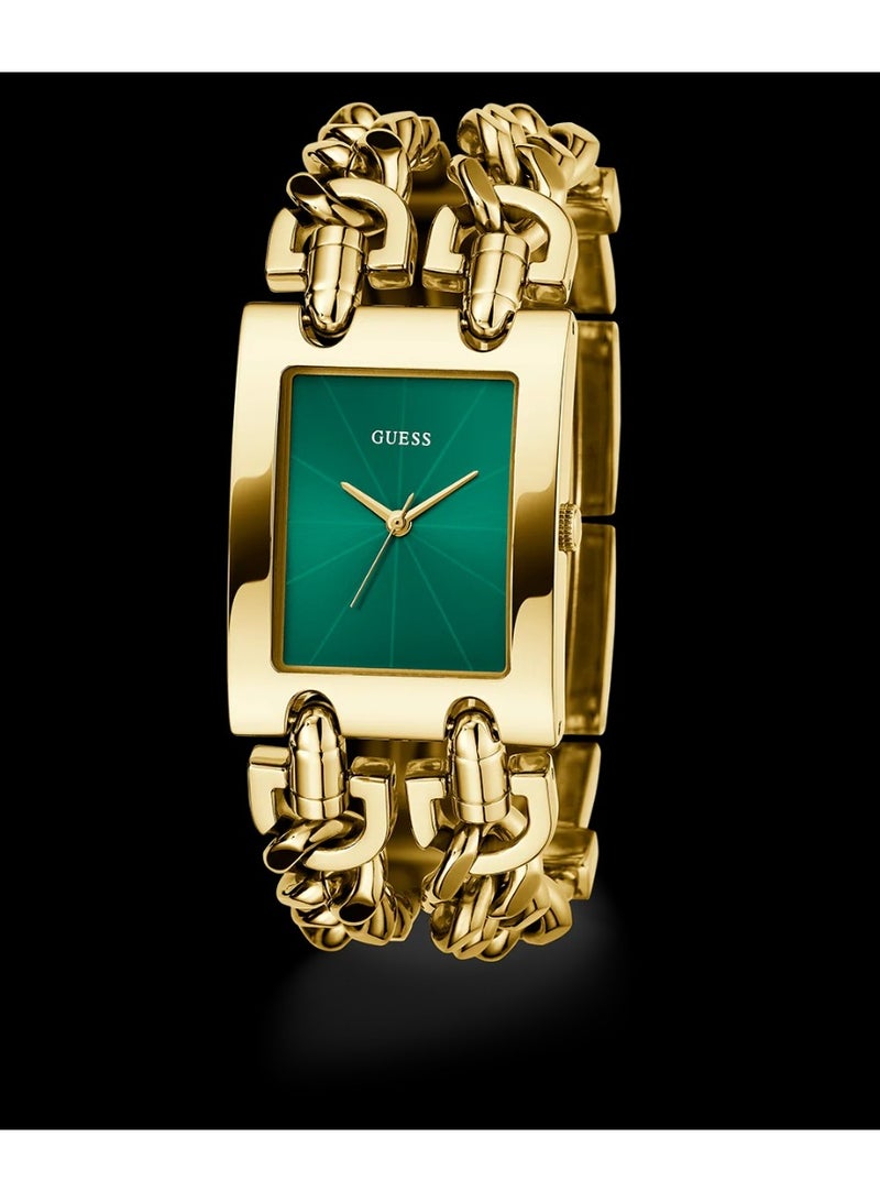 Guess Mod Heavy Metal GW0740L2 Women’s Analog Watch – Gold-Tone Stainless Steel Case & Bracelet – 38 mm, 5 ATM Water-Resistant - Image 1