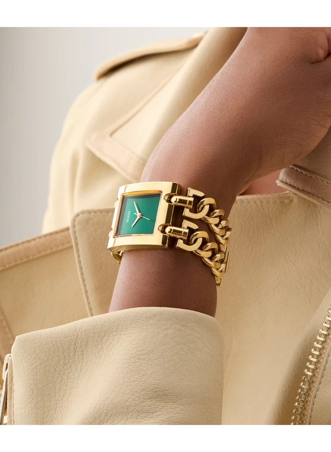 Guess Mod Heavy Metal GW0740L2 Women’s Analog Watch – Gold-Tone Stainless Steel Case & Bracelet – 38 mm, 5 ATM Water-Resistant - Image 4