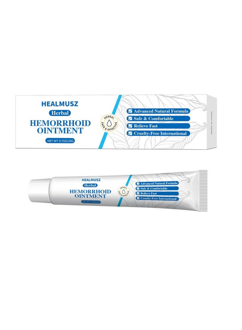 HEALMUSZ Hemorrhoid Treatment All Natural Fast Relief Hemorrhoid Cream Healing Formula, 0.7 Oz/20g Tube  - Image 1