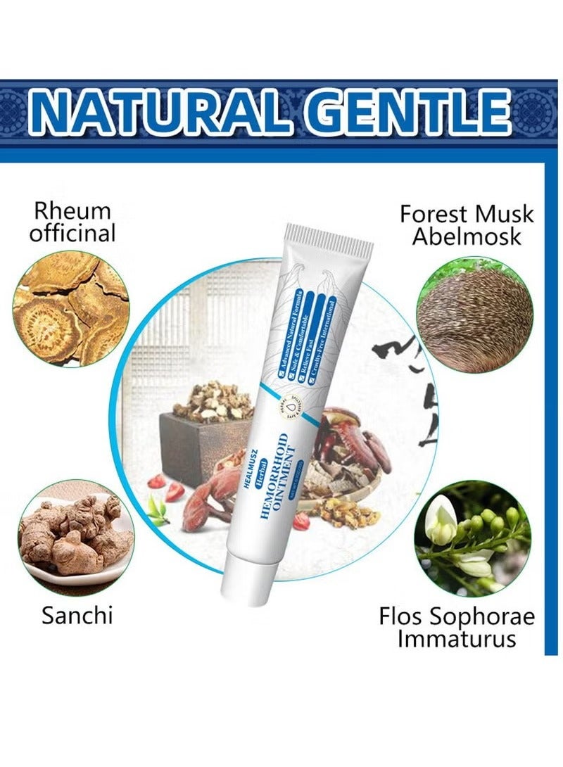 HEALMUSZ Hemorrhoid Treatment All Natural Fast Relief Hemorrhoid Cream Healing Formula, 0.7 Oz/20g Tube  - Image 4