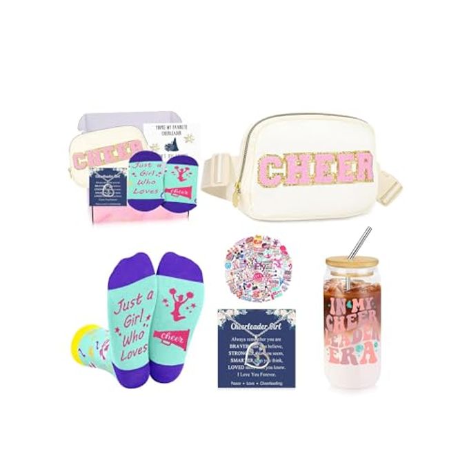 SiplyHaven Cheerleader Gifts Set - Cheer Stuff for Girls Cheerleading Lovers Gift for Women Sports Fans, Birthday & Christmas Presents, Gifts for Teenage Girls