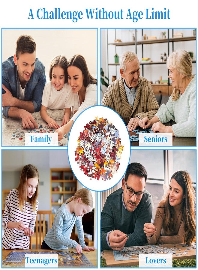 CHengQiSM 1000 Piece Puzzles for Adults, Maple Park Puzzle 1000 Pieces Puzzles for Adults 1000 Pieces Autumn Park Jigsaw Puzzles for Adults Teens Seniors Fall Scene Challenging Puzzle Game - Image 4