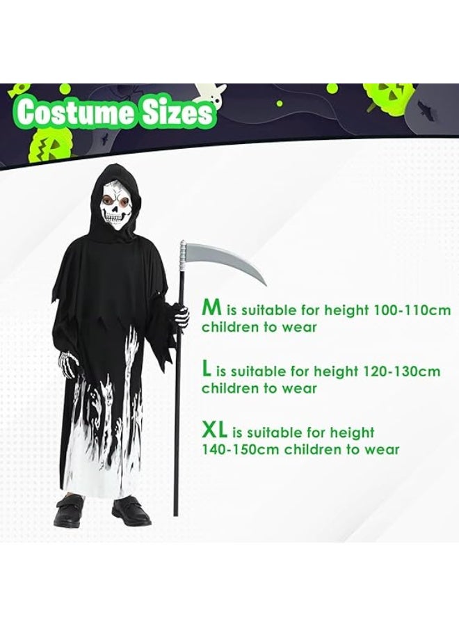 Home Smart Grim Reaper Costume Dress for Boys and Girls Halloween Fancy Dress for Stage Performance Event Party - Image 2