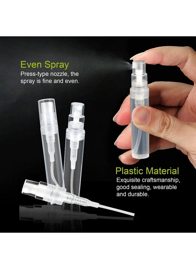 FANDAMEI - Fandamei 60 Pack 3ml Mini Clear Plastic Spray Bottle Empty Cute Perfume Atomizer for Cleaning, Travel, Essential Oils, Perfume. - Image 1