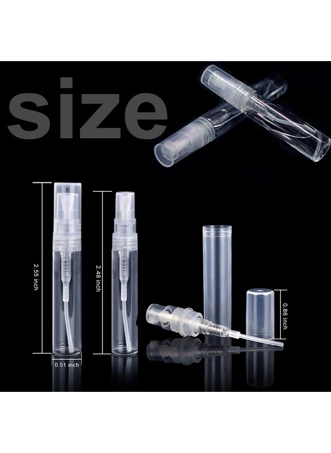 FANDAMEI - Fandamei 60 Pack 3ml Mini Clear Plastic Spray Bottle Empty Cute Perfume Atomizer for Cleaning, Travel, Essential Oils, Perfume. - Image 1