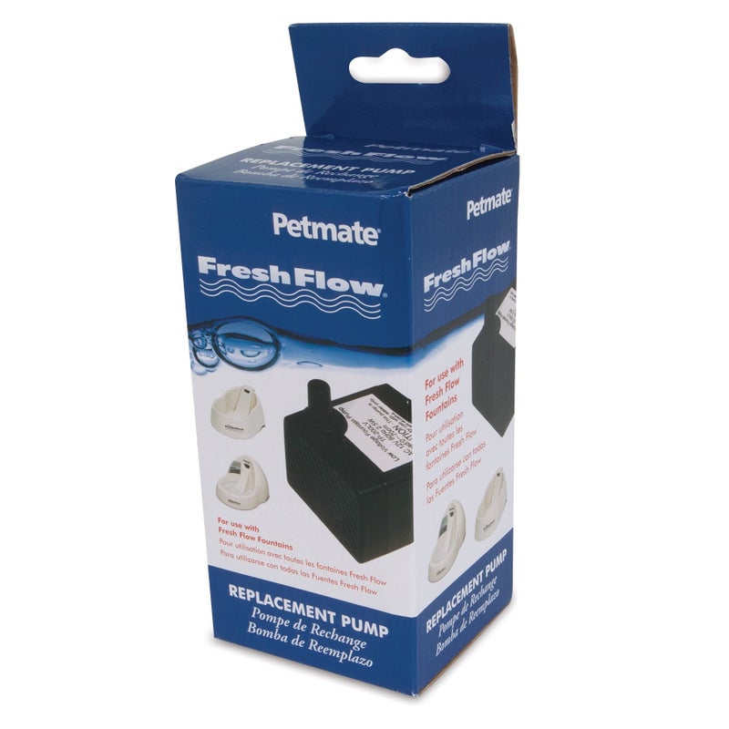 Petmate Fresh Flow Deluxe Replacement Pump 120V - Easy Install - AC Adapter and Cord Included (29027),Black - Image 1