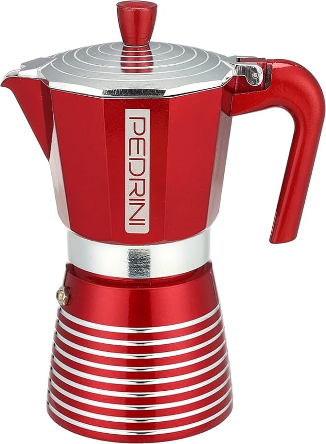 PEDRINI صانعة القهوة بيدرينى 6 أكواب - إنفينيتي، لون أحمر، 02CF116