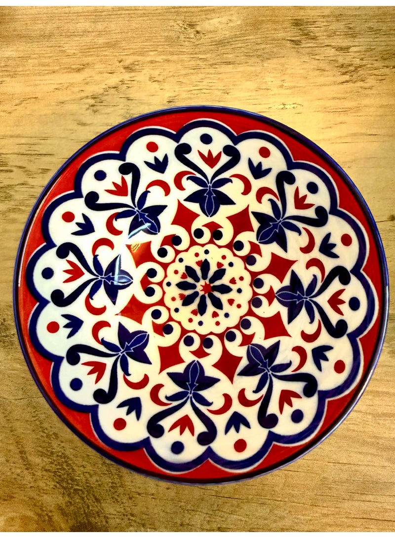 6-Piece Porcelain Decorative Bowls Set, Assorted Mediterranean Patterns - Image 4