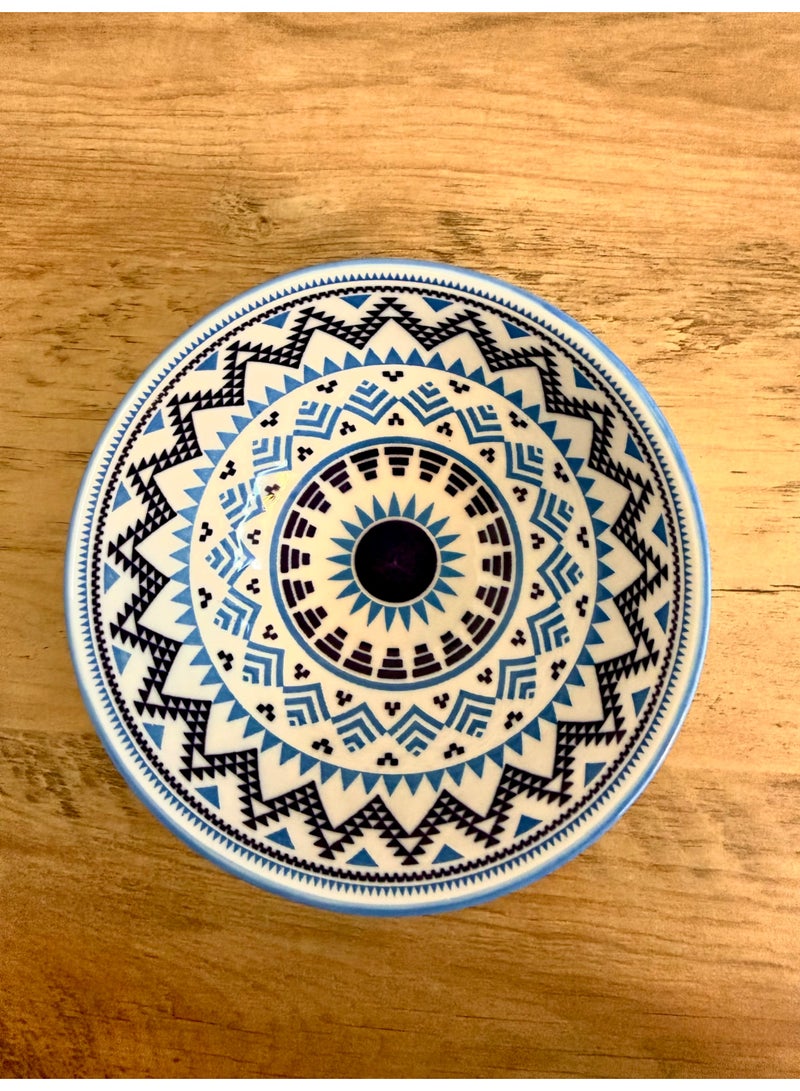 6-Piece Porcelain Decorative Bowls Set, Assorted Mediterranean Patterns - Image 2