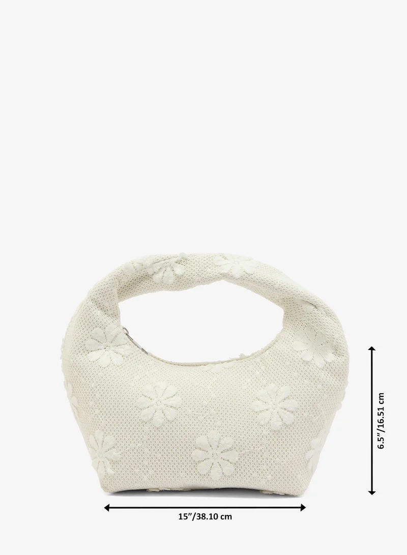 GLAMOROUS  Woven Grab Floral Print Hugo Bag for Women | Best Price UAE