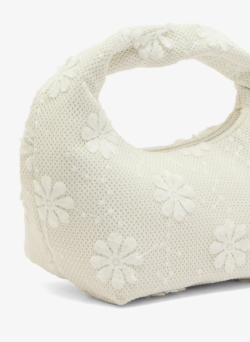 GLAMOROUS  Woven Grab Floral Print Hugo Bag for Women | Best Price UAE