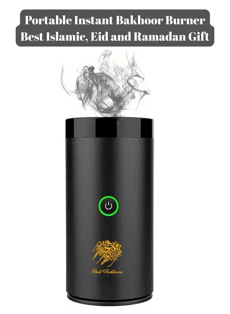 Oud Bakhoan USB Electric Bakhoor Incense Burner Portable Mabkhara for Car, Home & Office, Instant Oud & Arabic Fragrance Diffuser, Smokeless & Rechargeable, Islamic Air Freshener, Travel Friendly, Ramadan & Eid Gift, Mini Portable Bukhoor Burner – 14 x 7 x 7cm by Oud Bakhoan - Image 2