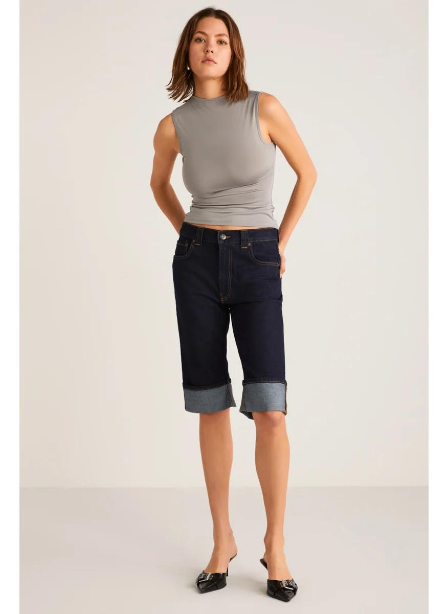 جريميلانج Monday Women's Sleeveless Crew Neck Gray Blouse