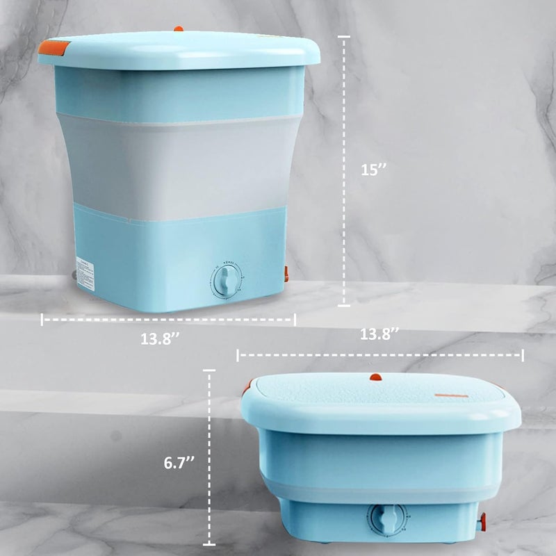 TDOO 12L Folding Clothes Washing Machine, Portable Mini Automatic Home Travel Washing Machine, Lightweight Underwear Washer for Apartment, Laundry, Camping, RV, Travel, Underwear, Personal, Baby - Image 2