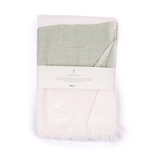 HABER 100% Bamboo Bath Towel (150 x 75 cm) – Ultra-Absorbent, 3X Softer Than Cotton, Quick Dry & Lightweight Large Eco-Friendly Towel for Bath, Gym & Travel – Sage Green Pack of 1 - Image 1