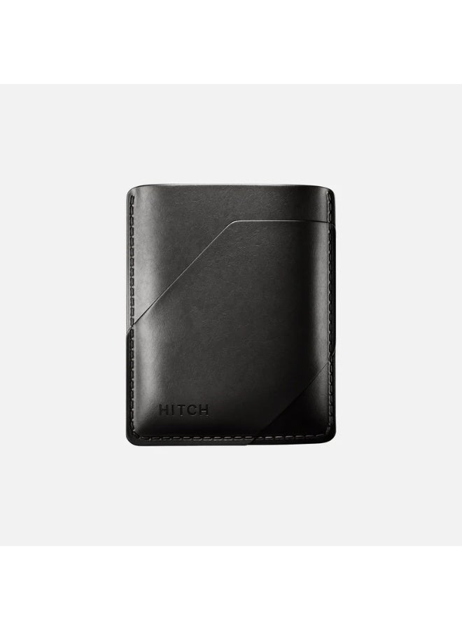 Hitch Simple Cardholder - Natural Genuine Leather - Black - Image 3